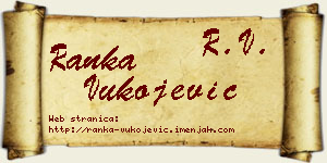 Ranka Vukojević vizit kartica